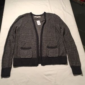 Ann Taylor Loft Grey Metallic Cardigan